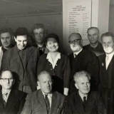 Борис Брайнин среди членов редколлегии немецкой газеты Нойес лебен (стоит второй справа). Январь 1965 г